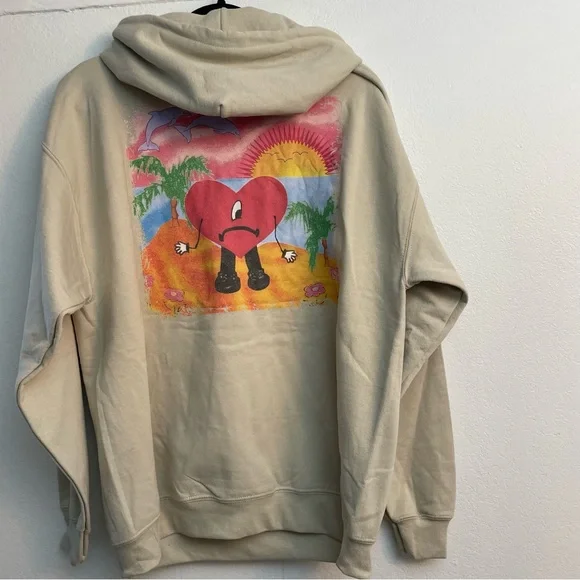 Bad Bunny Sweater Cream Color Hoodie - Picture 6 of 12